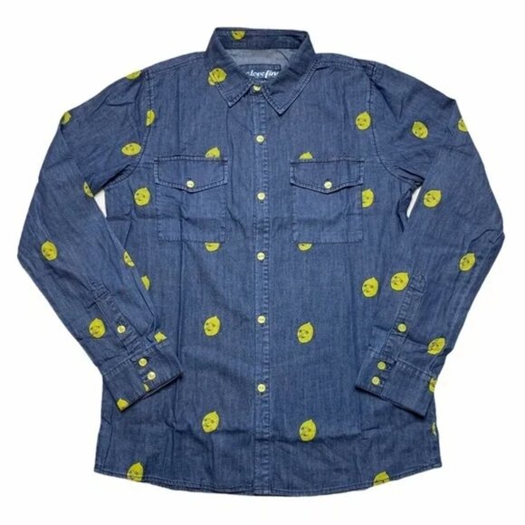 NEW Welovefine Adventure Time Lemon Denim Button Up - Picture 11 of 11